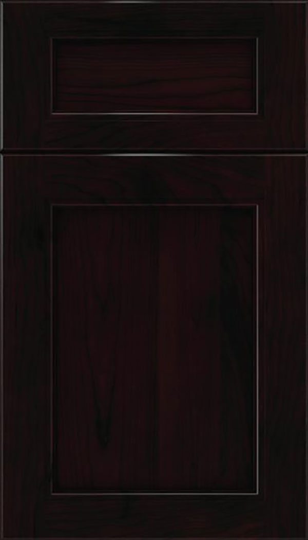 Templeton 5pc Cherry recessed panel cabinet door in Espresso