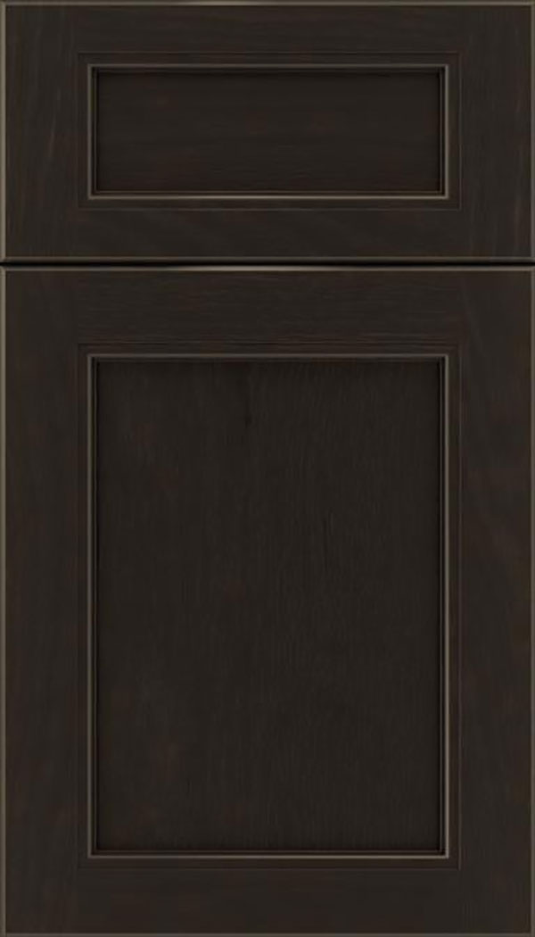 Templeton 5pc Oak recessed panel cabinet door in Thunder