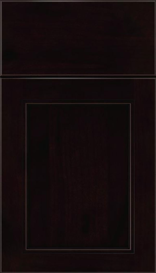 Templeton Alder recessed panel cabinet door in Espresso with Black glaze