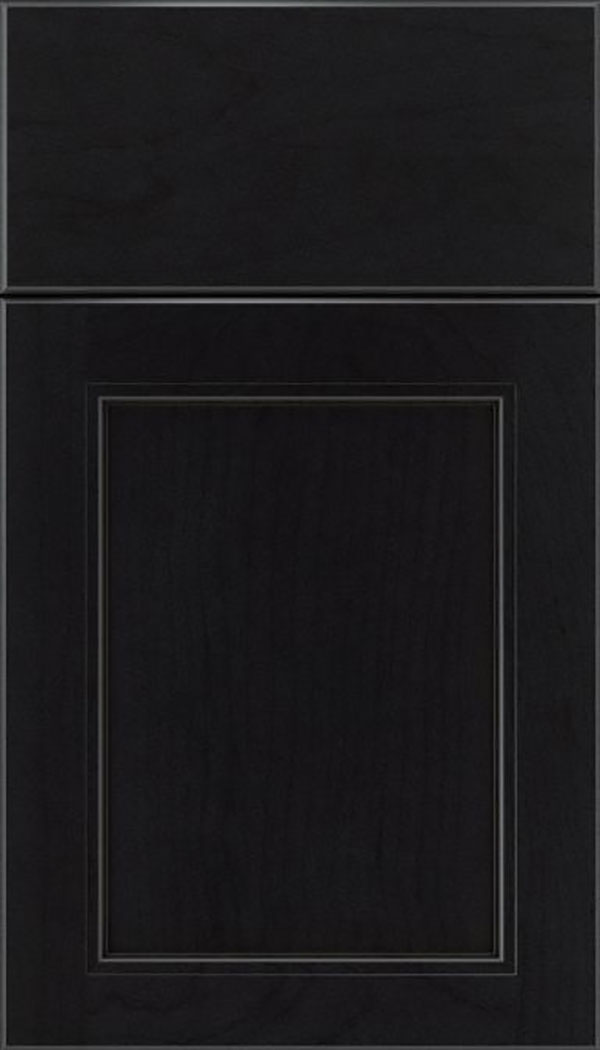 Templeton Maple recessed panel cabinet door in Charcoal