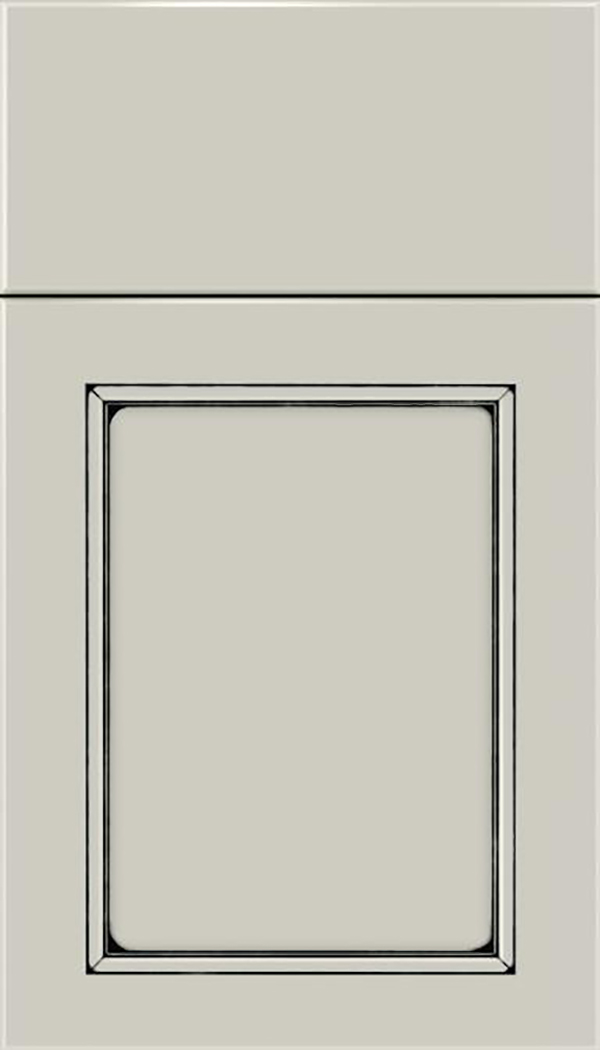 Templeton Maple recessed panel cabinet door in Cirrus with Black glaze