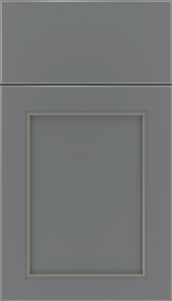 Templeton Maple recessed panel cabinet door in Cloudburst with Smoke glaze