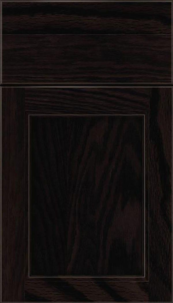 Templeton Oak recessed panel cabinet door in Charcoal
