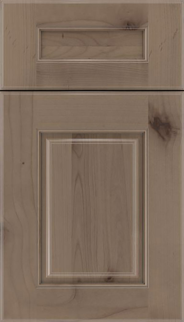 Whittington 5pc Alder raised panel cabinet door in Winter with Pewter glaze