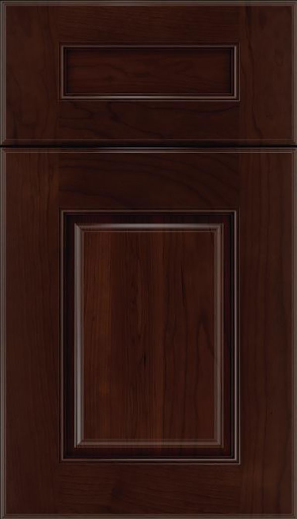 Whittington 5pc Cherry raised panel cabinet door in Cappuccino