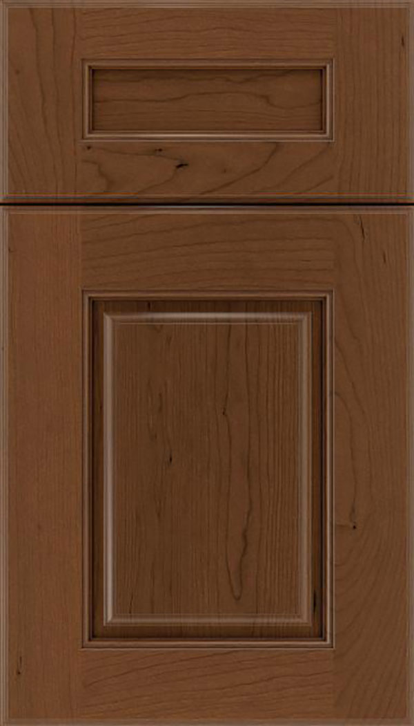 Whittington 5pc Cherry raised panel cabinet door in Sienna with Mocha glaze