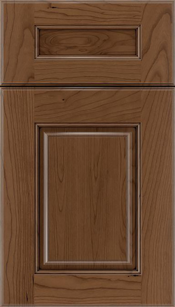 Whittington 5pc Cherry raised panel cabinet door in Toffee with Mocha glaze