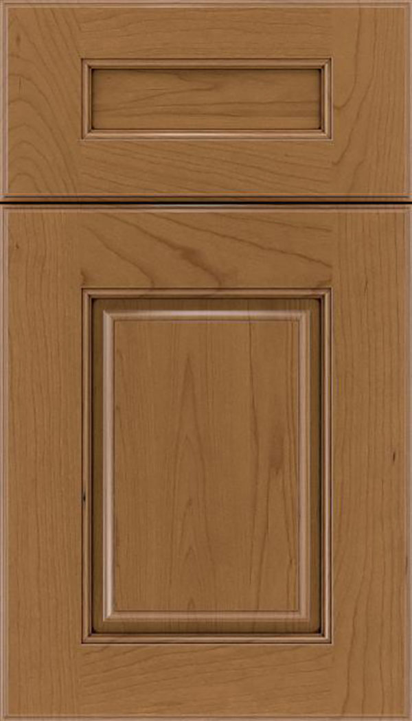 Whittington 5pc Cherry raised panel cabinet door in Tuscan with Mocha glaze