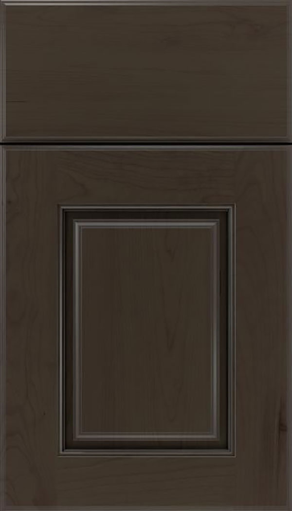 Whittington Cherry raised panel cabinet door in Thunder