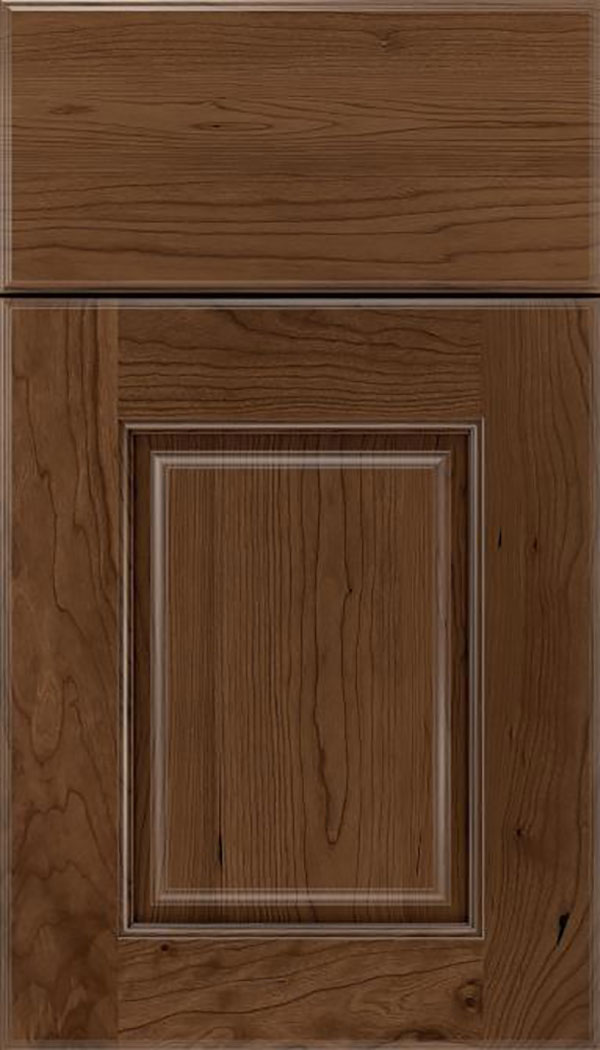 Whittington Cherry raised panel cabinet door in Toffee