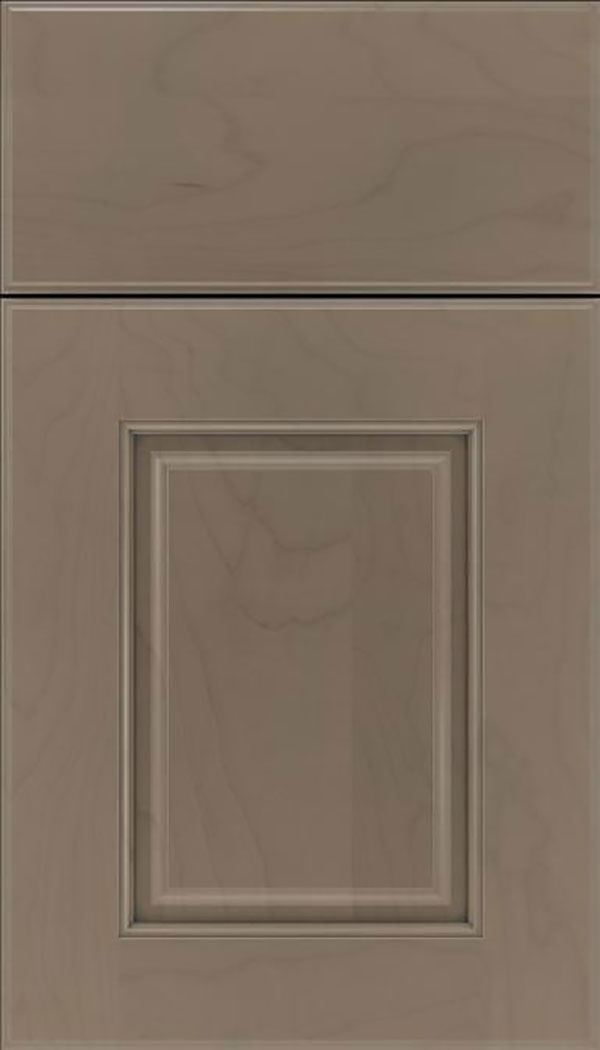 Whittington Maple raised panel cabinet door in Winter with Pewter glaze