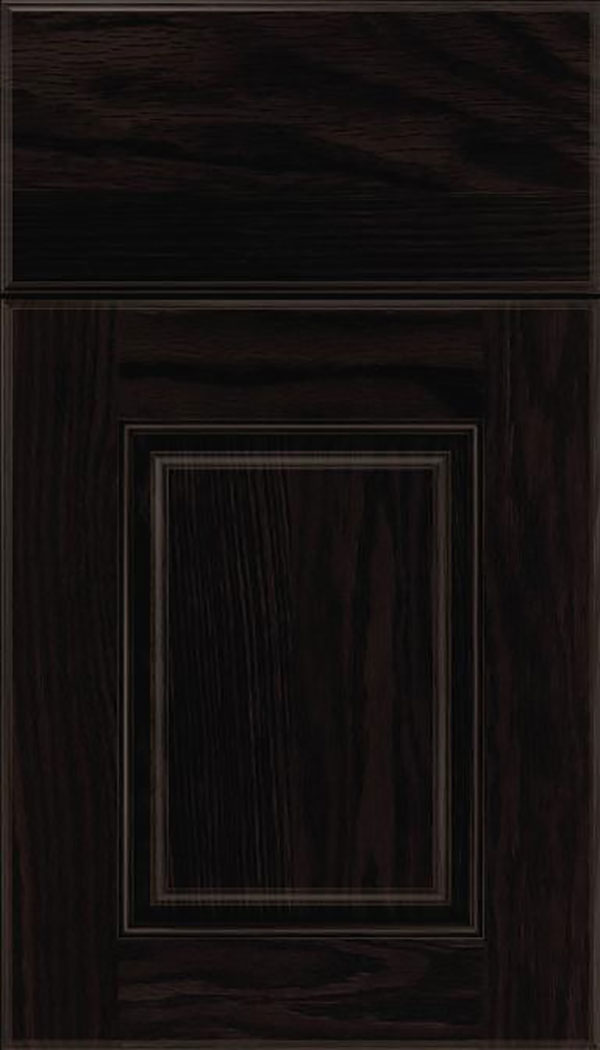 Whittington Oak raised panel cabinet door in Charcoal
