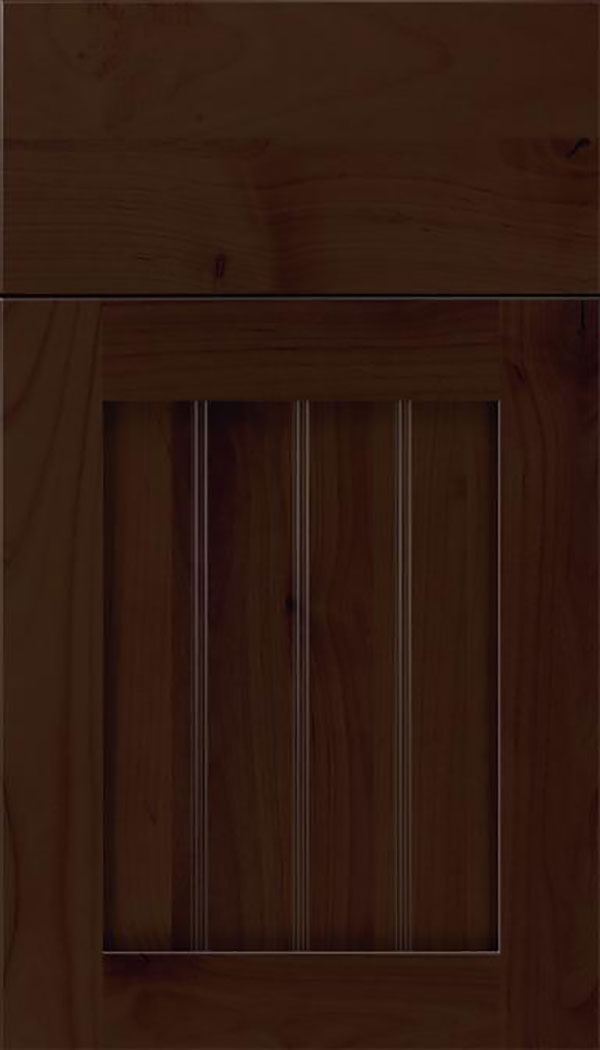 Winfield Alder beadboard cabinet door in Cappuccino