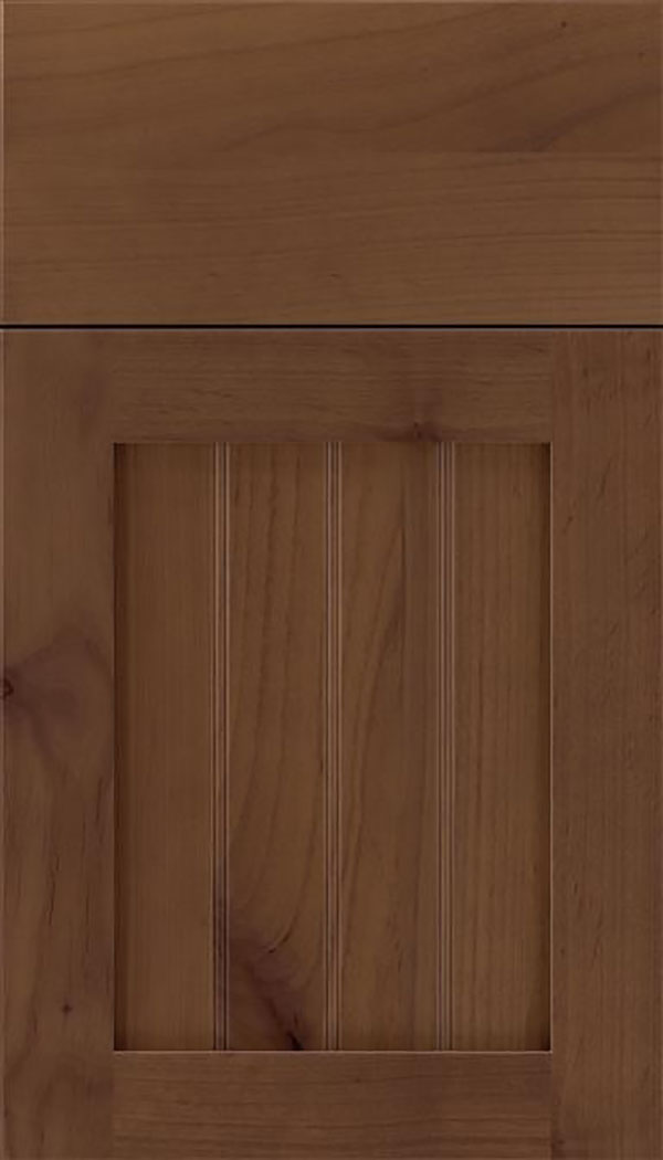 Winfield Alder beadboard cabinet door in Sienna