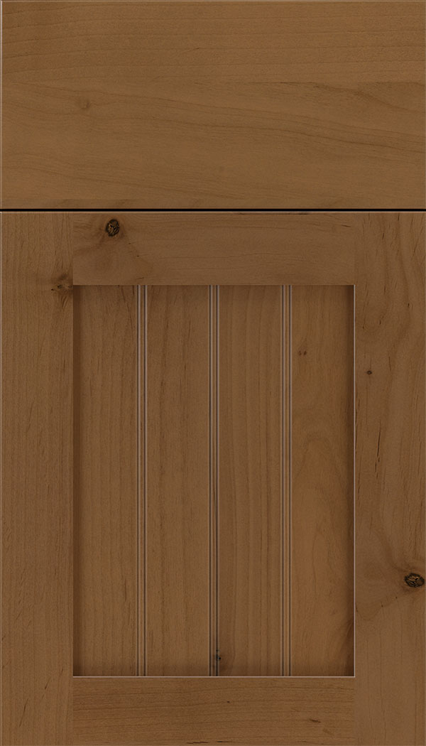 Winfield Alder beadboard cabinet door in Tuscan