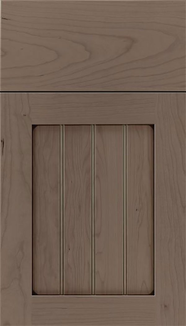 Winfield Cherry beadboard cabinet door in Winter with Black glaze