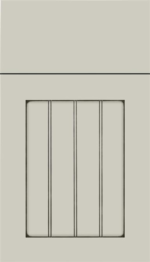 Winfield Maple beadboard cabinet door in Cirrus with Smoke glaze