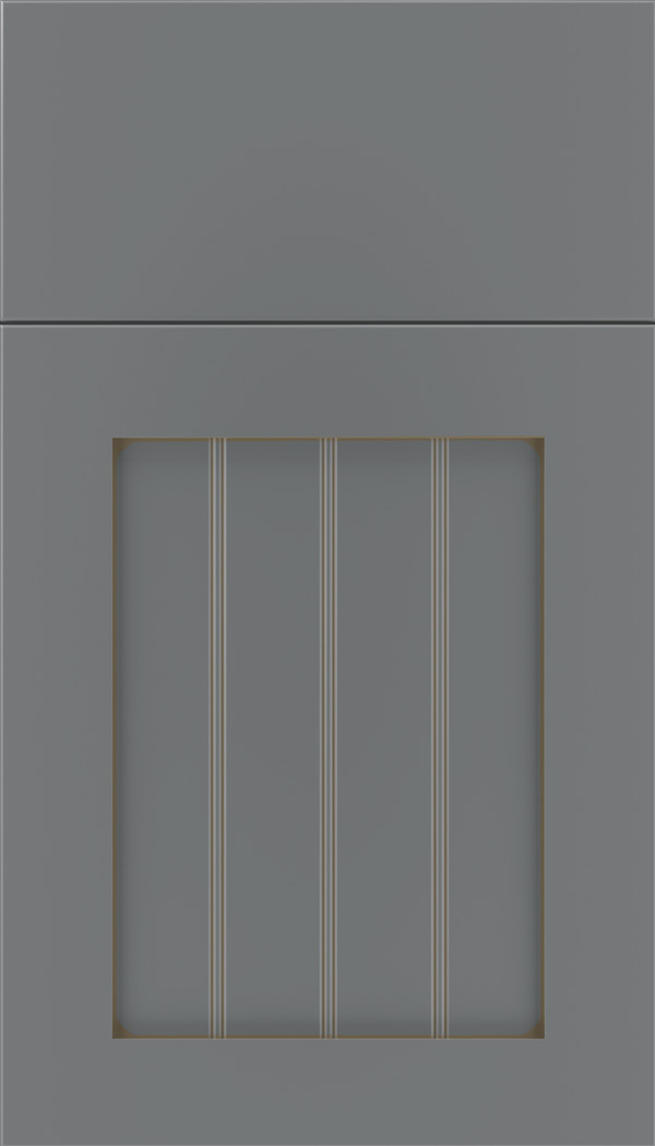 Winfield Maple beadboard cabinet door in Cloudburst with Smoke glaze