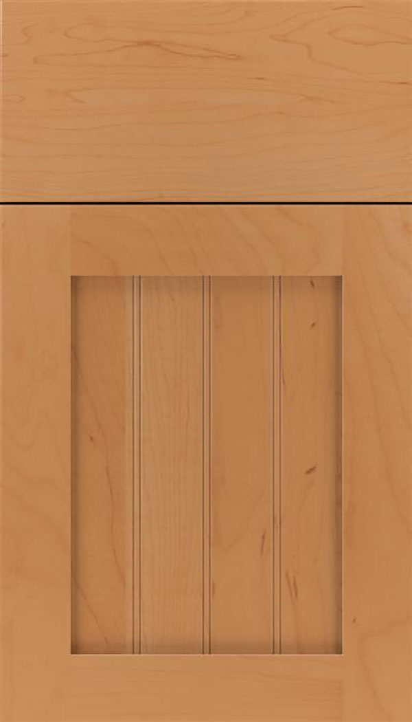 Winfield Maple beadboard cabinet door in Ginger