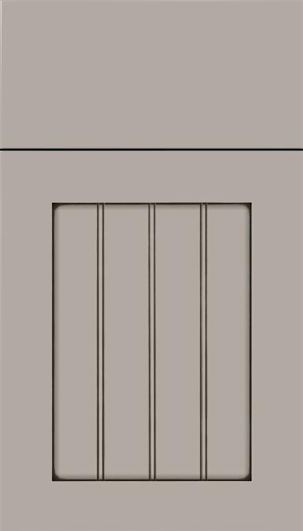 Winfield Maple beadboard cabinet door in Nimbus with Smoke glaze