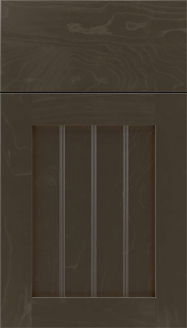 Winfield Maple beadboard cabinet door in Thunder