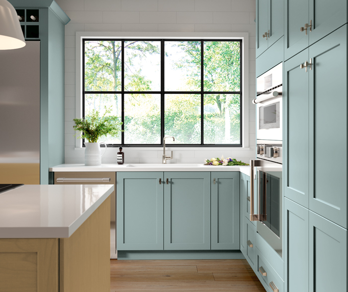 Painted Kitchen Cabinets in Alabaster Finish - Kitchen Craft