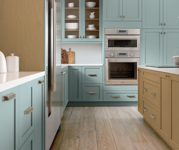 Watery Blue Scandi Inspired Kitchen Cabinets