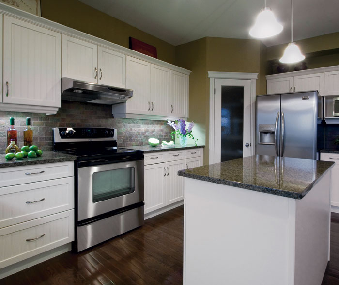 White Kitchen Cabinets With Beadboard Doors Kitchen Craft