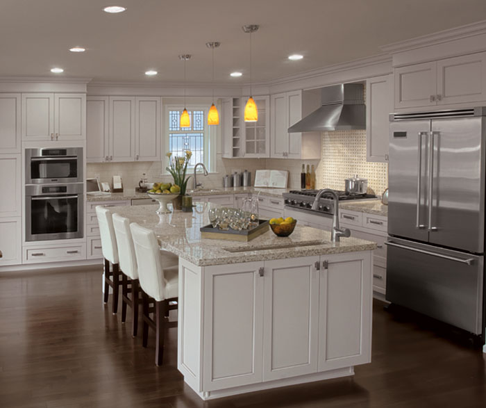 Contemporary Melamine Kitchen Cabinets in Pier Finish