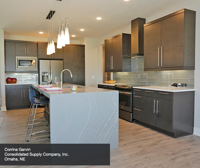 Thermofoil Cabinets in Bar Area - Kitchen Craft Cabinetry