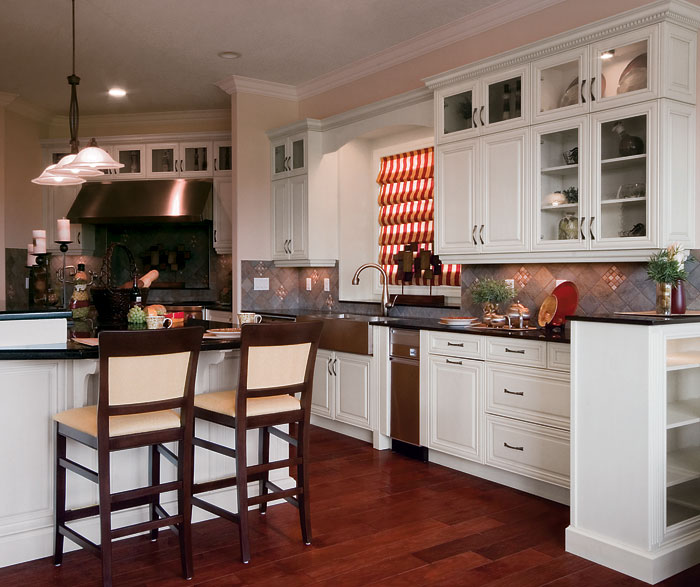 traditional kitchen cabinets in painted maple - kitchen craft cabinetry