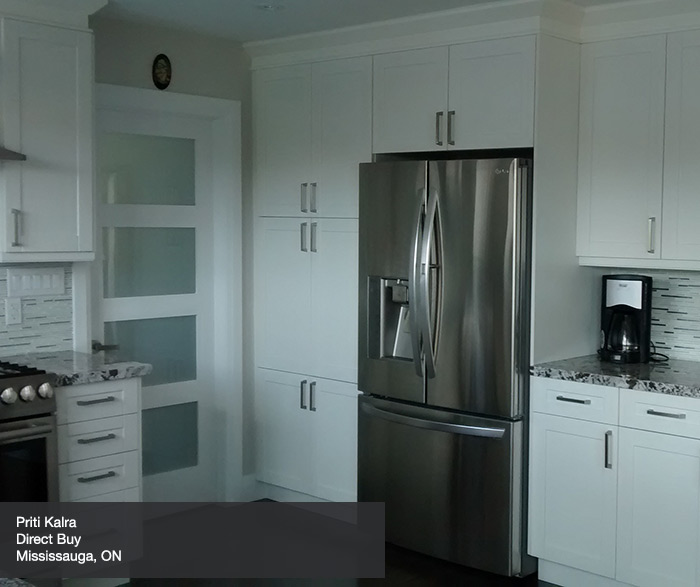 Contemporary Melamine Kitchen Cabinets in Pier Finish