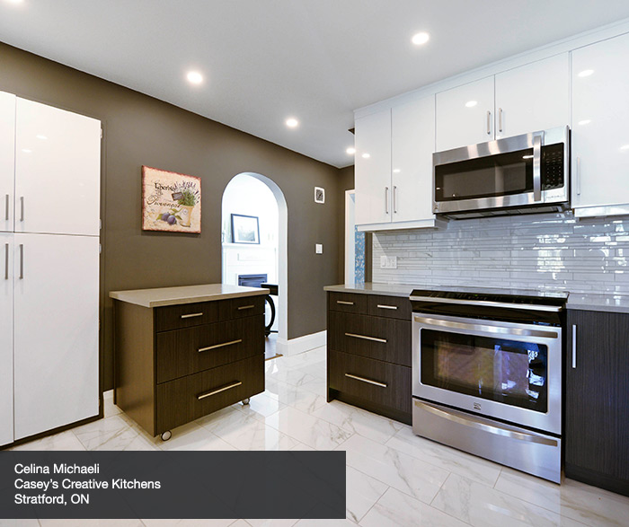 Thermofoil Cabinets in Bar Area - Kitchen Craft Cabinetry