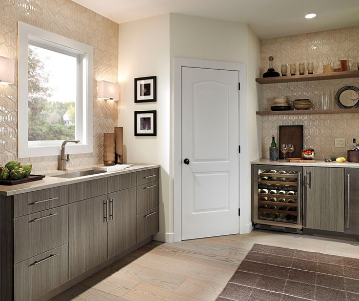 Thermofoil Cabinets in Bar Area - Kitchen Craft Cabinetry