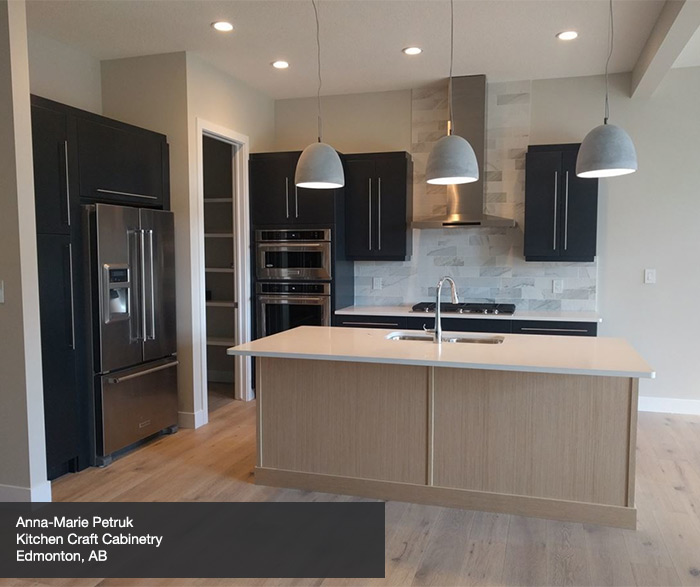 Gunmetal Blue Cabinet Finish - Kitchen Craft Cabinetry