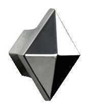 Pyramid Cabinet Knob in Chrome - Kitchen Craft