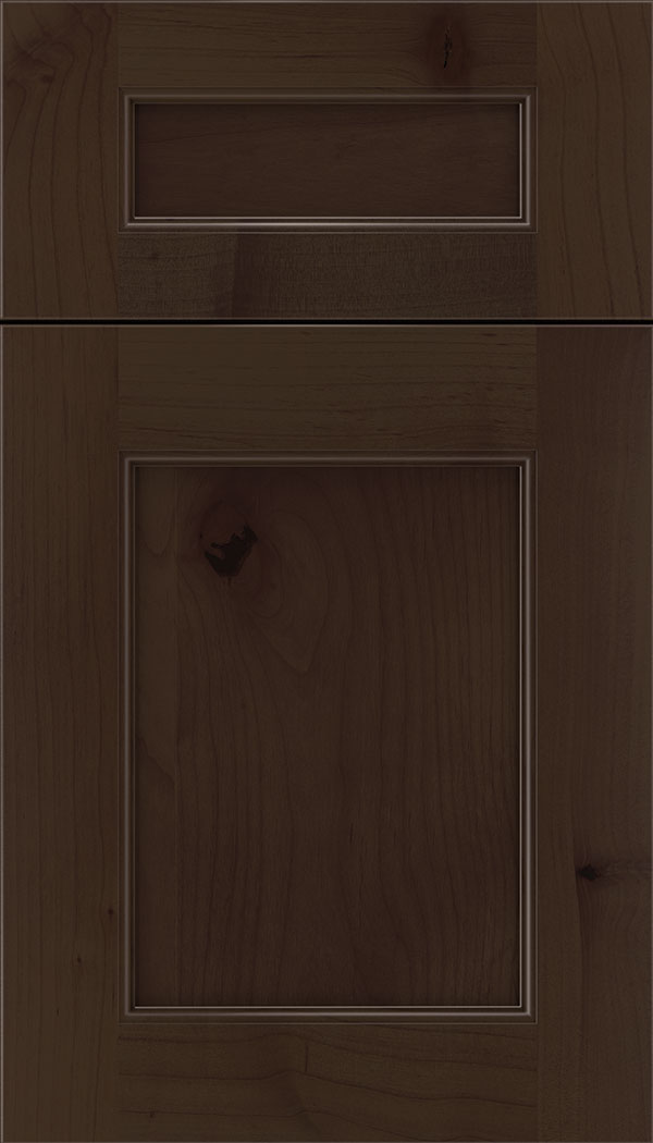 Lexington 5pc Alder recessed panel cabinet door in Cappuccino