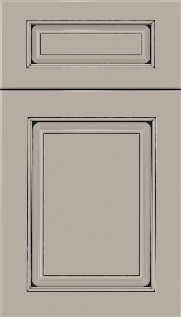 Marquis 5pc Maple raised panel cabinet door in Nimbus with Black glaze