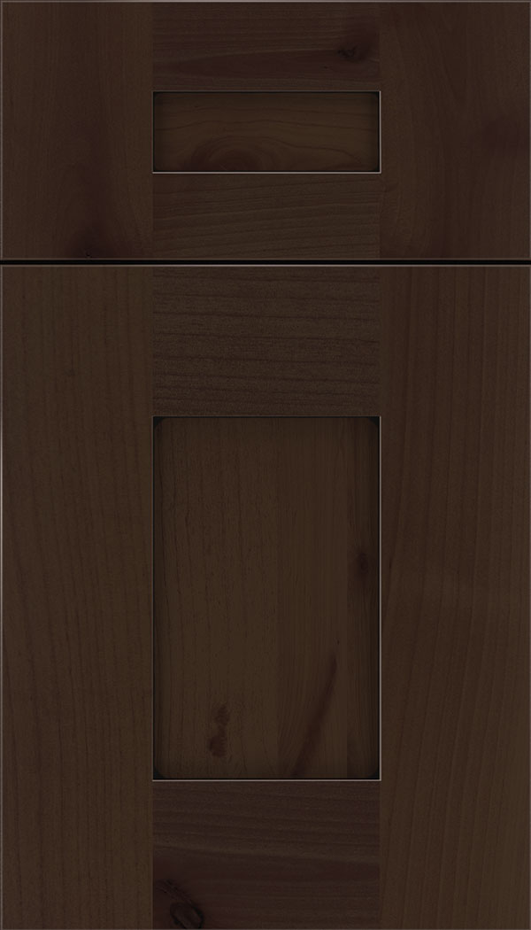 Newhaven 5pc Alder shaker cabinet door in Cappuccino with Black glaze