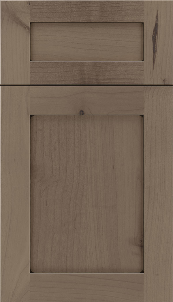 Plymouth 5pc Alder shaker cabinet door in Winter with Black glaze