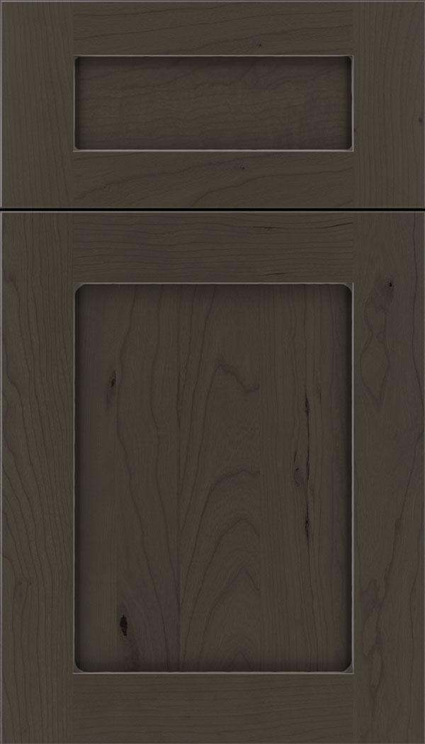 Plymouth 5pc Cherry shaker cabinet door in Thunder with Pewter glaze