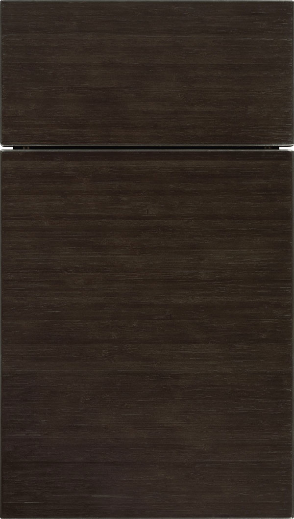 Summit horizontal Bamboo slab cabinet door in Thunder