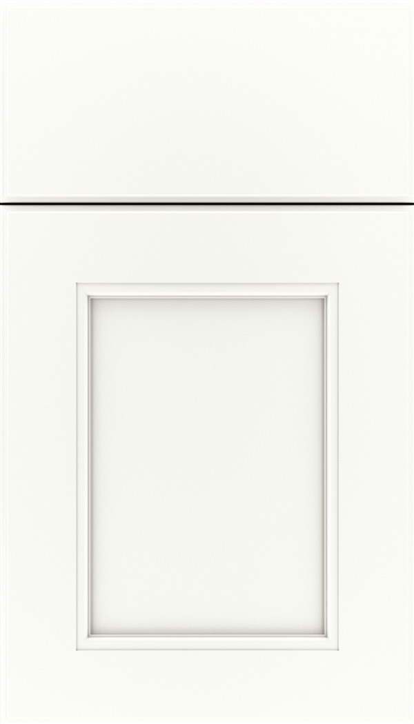 Tamarind Maple shaker cabinet door in Whitecap