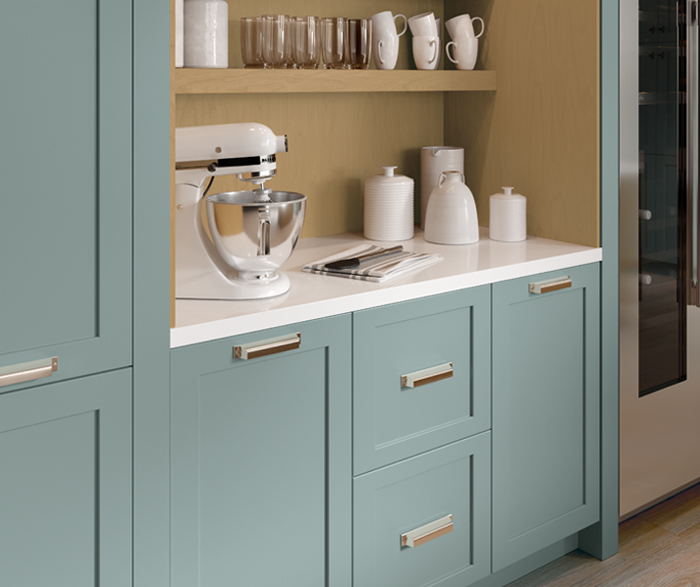 Watery Blue Scandi Inspired Kitchen Cabinets