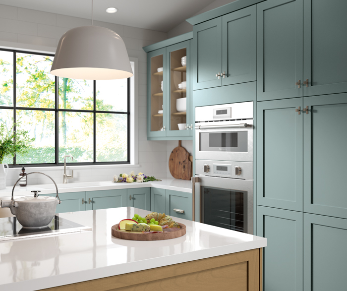 Watery Blue Scandi Inspired Kitchen Cabinets